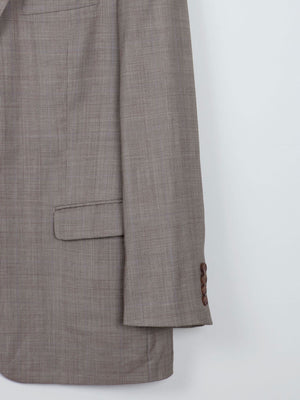 Men's Vintage Ralph Lauren Check Taupe Jacket L - The Harlequin