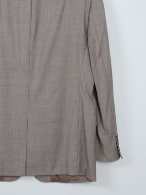 Men's Vintage Ralph Lauren Check Taupe Jacket L - The Harlequin