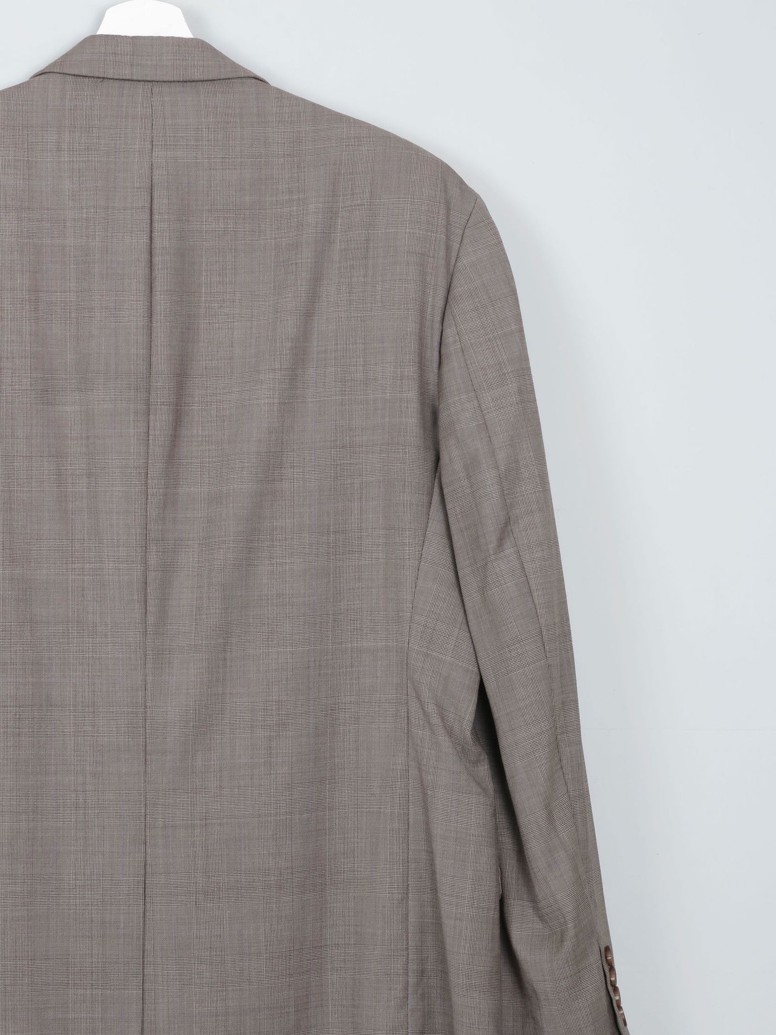 Men's Vintage Ralph Lauren Check Taupe Jacket L - The Harlequin
