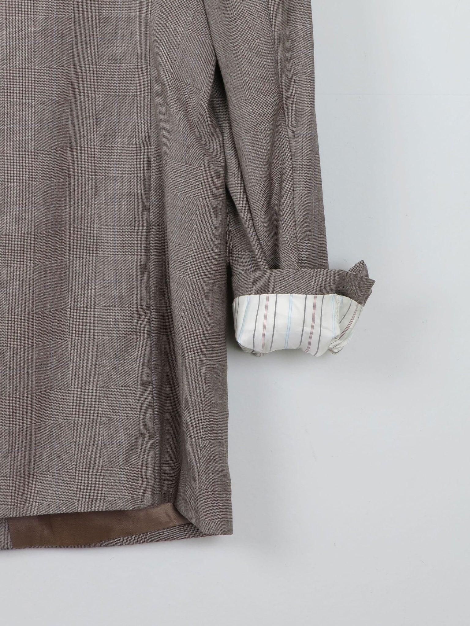 Men's Vintage Ralph Lauren Check Taupe Jacket L - The Harlequin