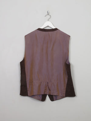 Men's Vintage Rust/Brown Chenille Waistcoat 46" XL - The Harlequin
