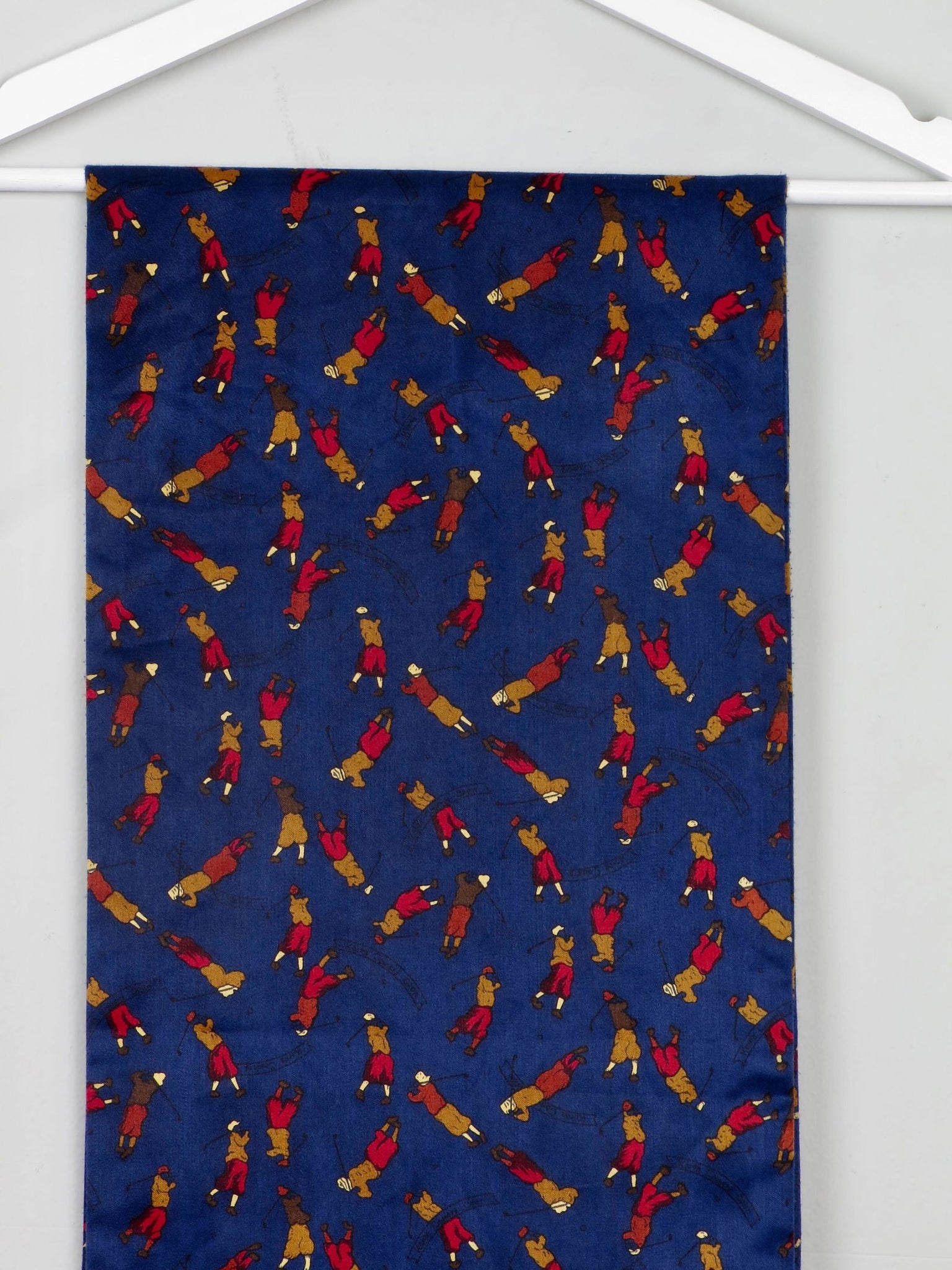 Men's Vintage Scarf With Golfer Pattern - The Harlequin