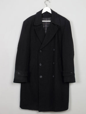 Men's Vintage Short Grey Wool Coat L - The Harlequin