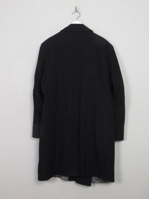 Men's Vintage Short Grey Wool Coat L - The Harlequin
