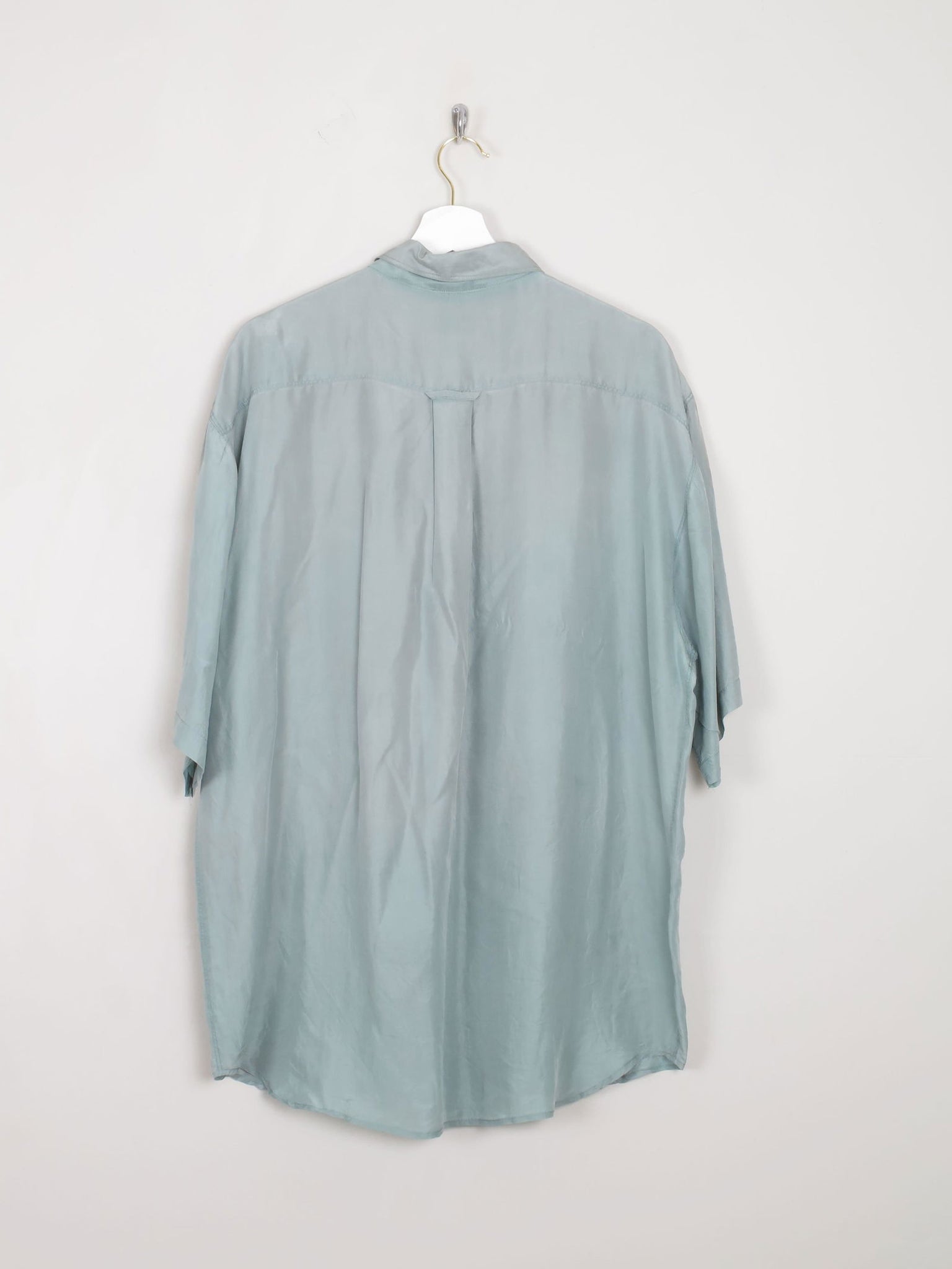 Men's Vintage Silk Shirt Sage Green L/XL - The Harlequin
