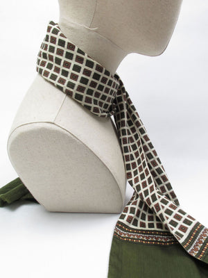 Men's Vintage Silk & Wool Scarf/ Cravat - The Harlequin