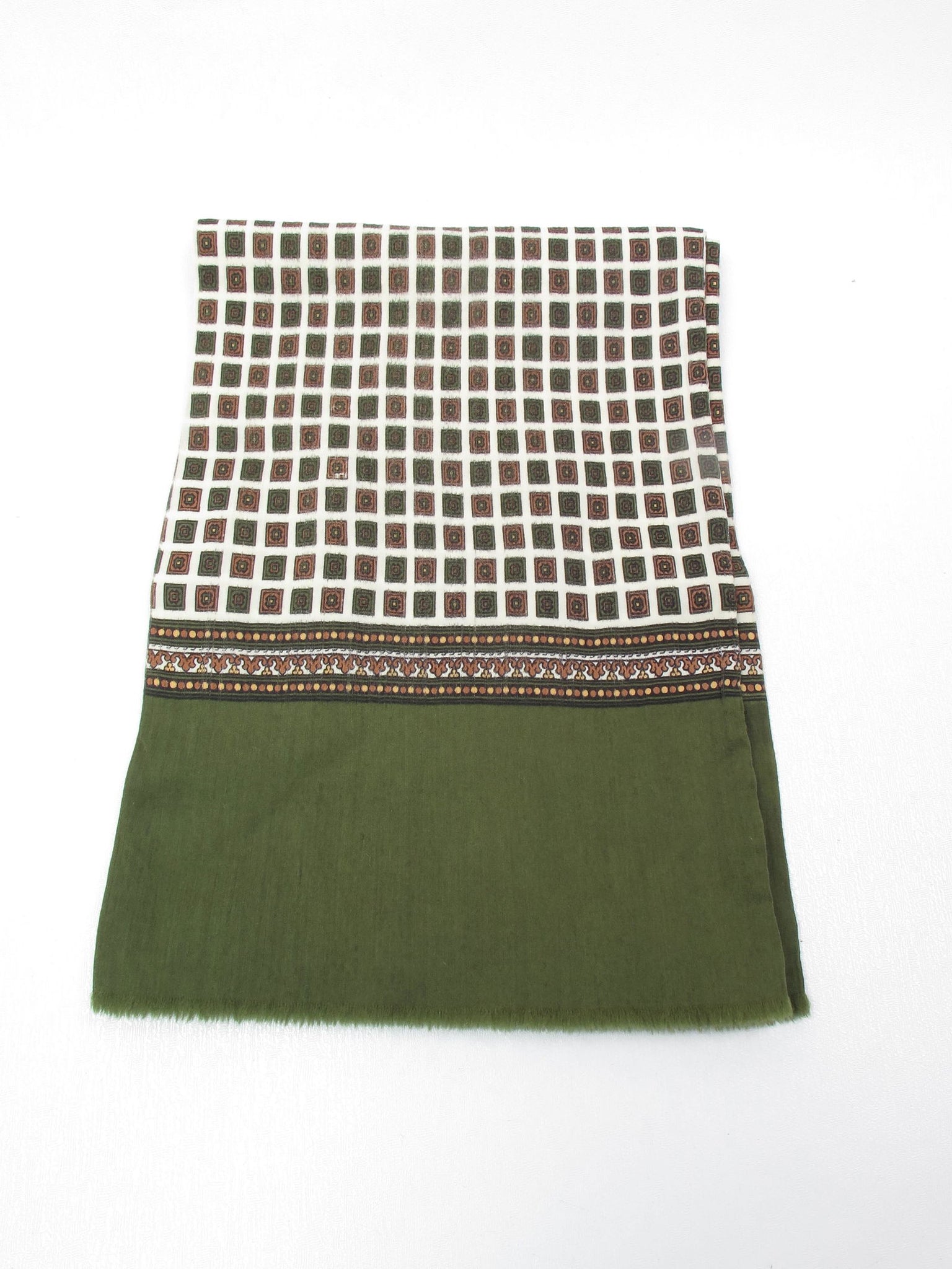 Men's Vintage Silk & Wool Scarf/ Cravat - The Harlequin