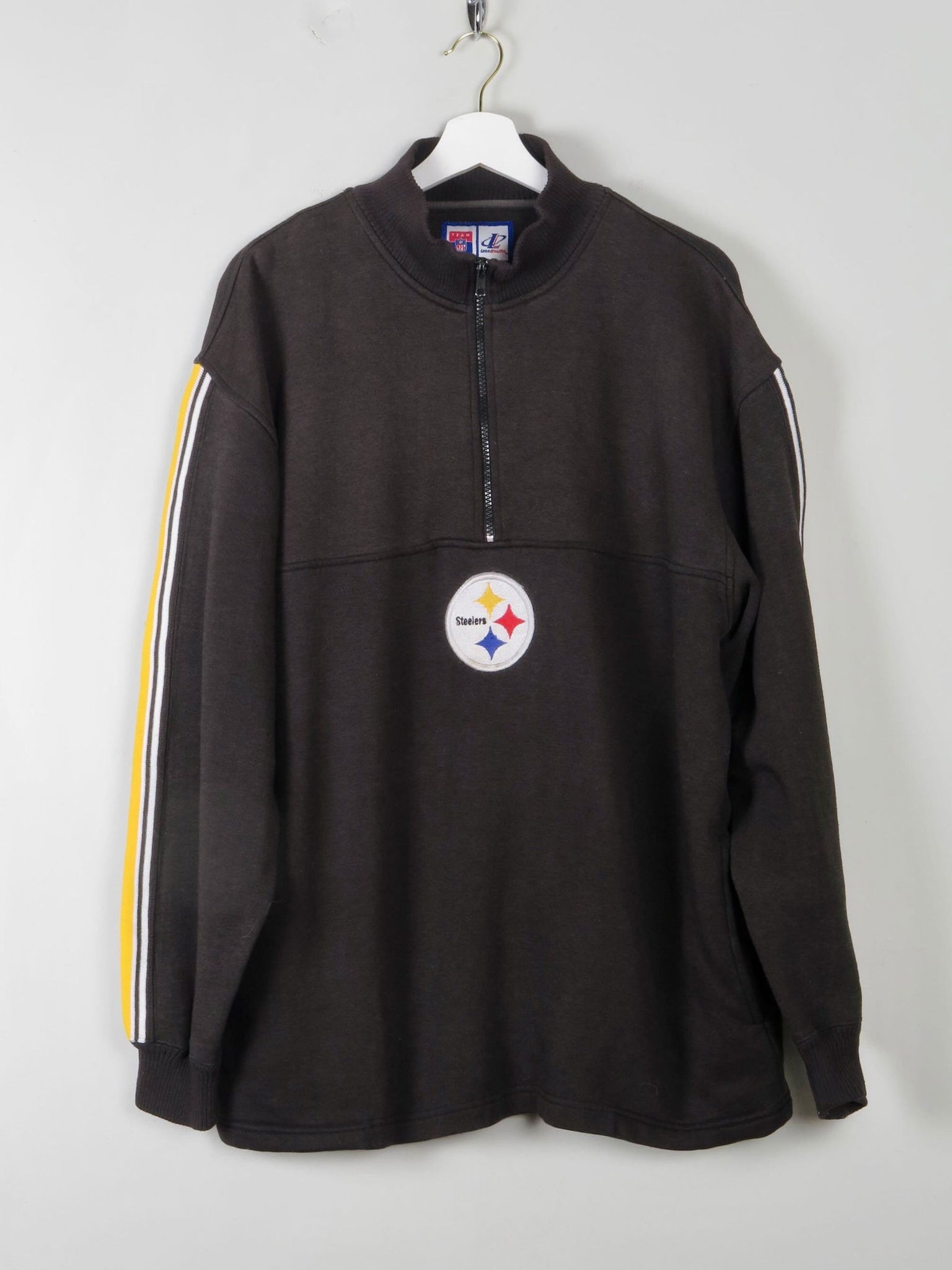 Men's Vintage Steelers Sweatshirt With Zip L - The Harlequin