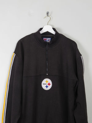 Men's Vintage Steelers Sweatshirt With Zip L - The Harlequin