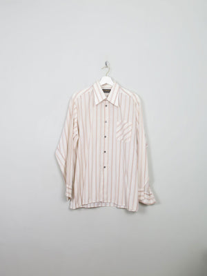 Men's Vintage Striped 1970s Shirt XL - The Harlequin