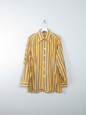 Men's Vintage Striped Yellow Shirt XL - The Harlequin