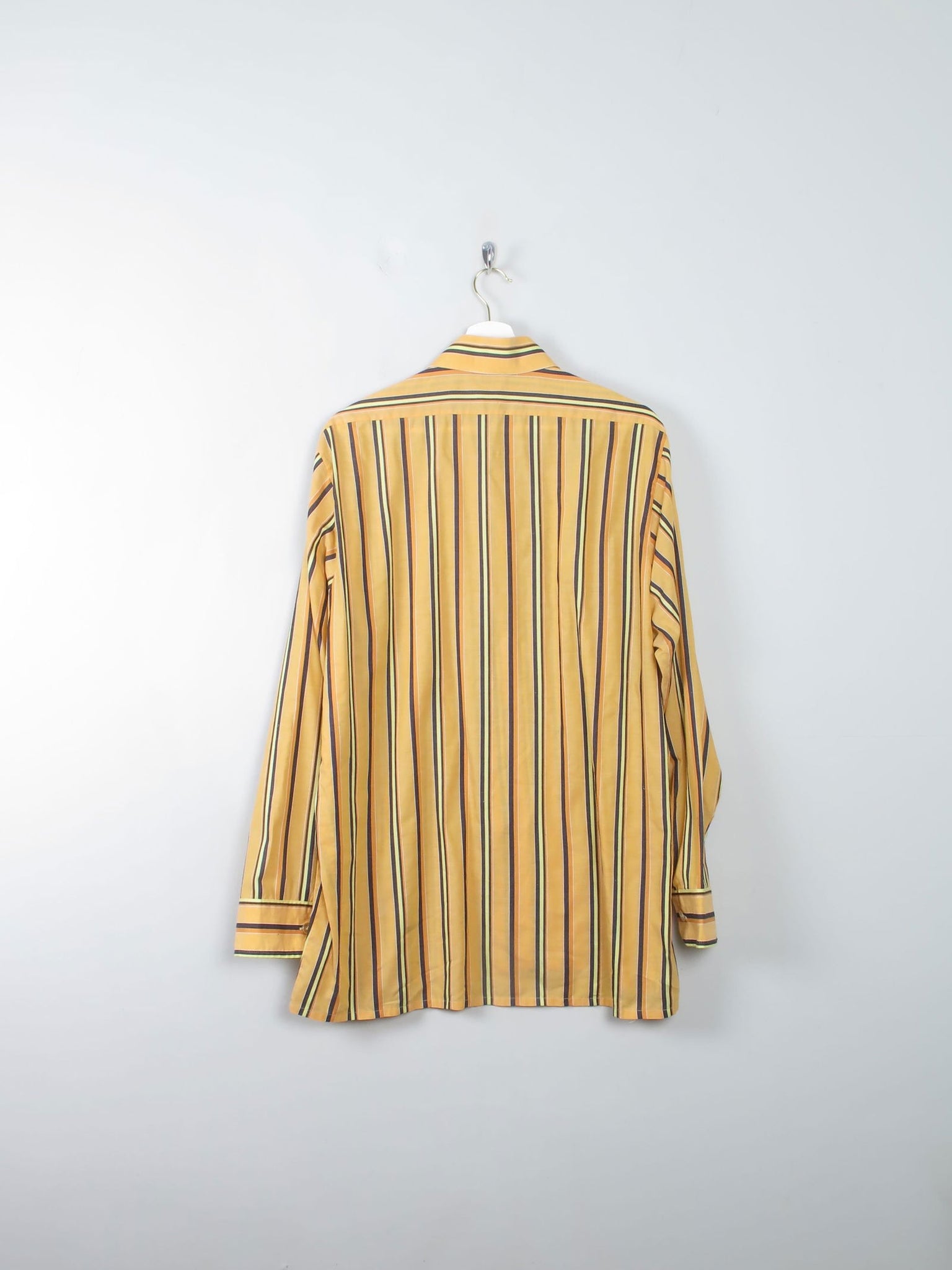 Men's Vintage Striped Yellow Shirt XL - The Harlequin