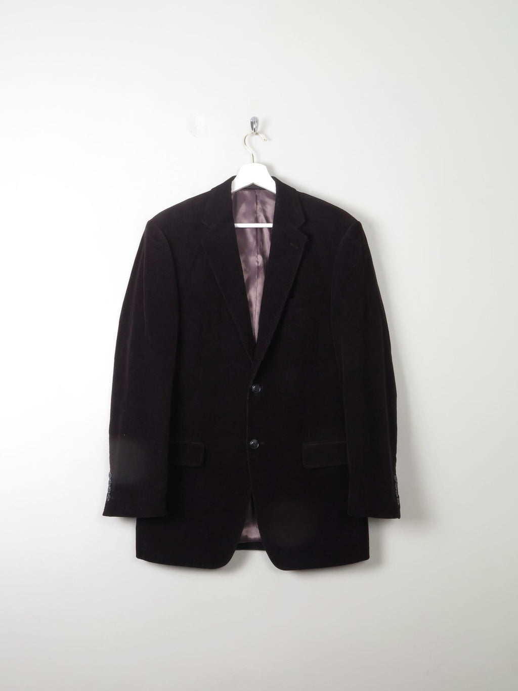 Men's Vintage Style Black Corduroy Jacket S - The Harlequin