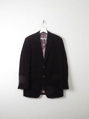 Men's Vintage Style Black Corduroy Jacket S - The Harlequin