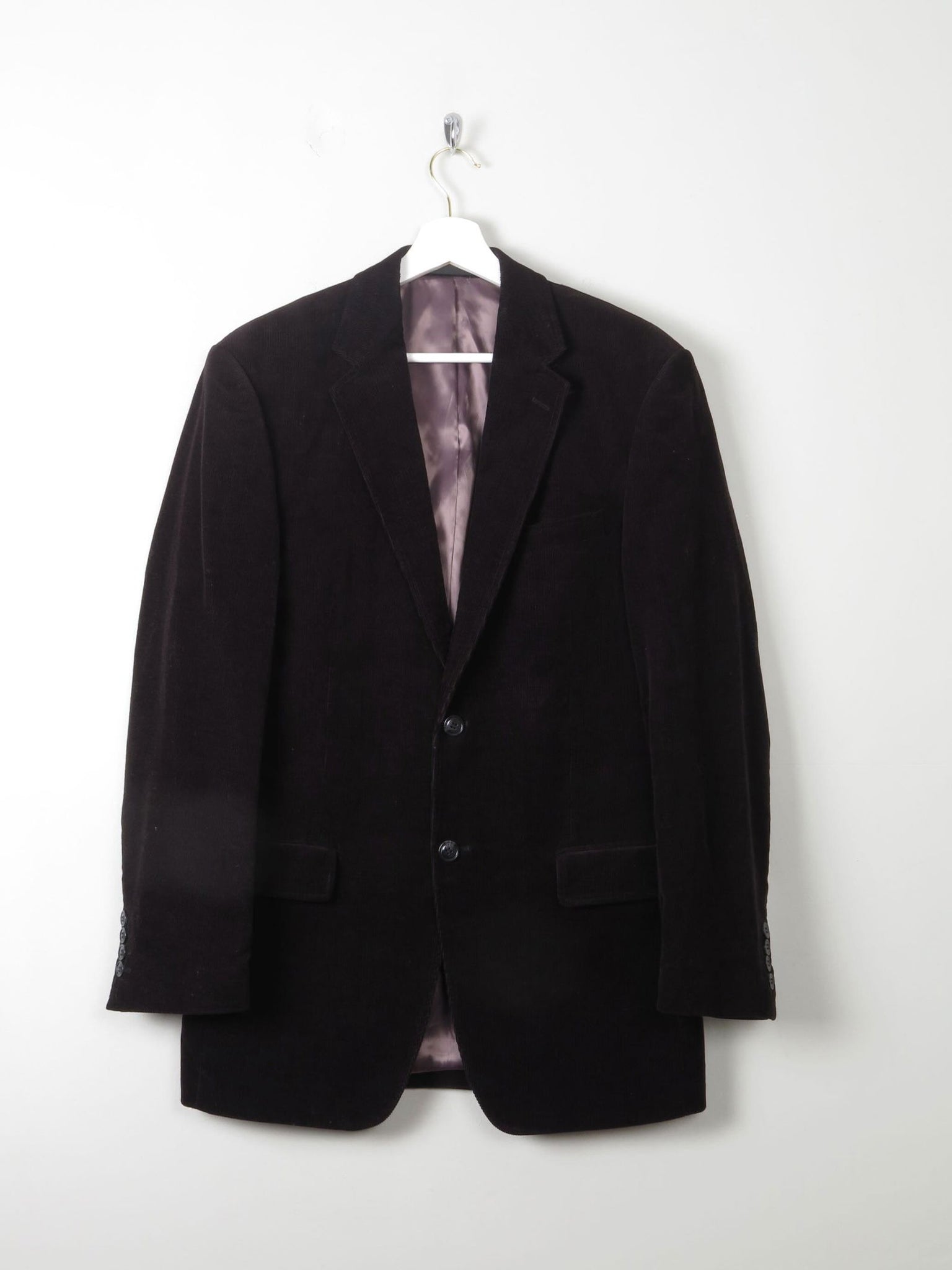Men's Vintage Style Black Corduroy Jacket S - The Harlequin