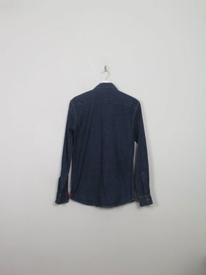 Men's Vintage Style Dark Denim Wrangler Shirt S - The Harlequin
