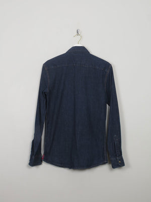 Men's Vintage Style Dark Denim Wrangler Shirt S - The Harlequin