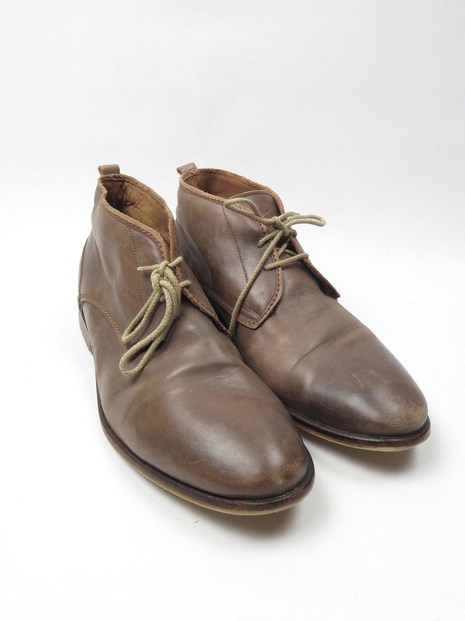 Men's Vintage Style Leather Paolo Sartori Boots /Shoes 44 - The Harlequin