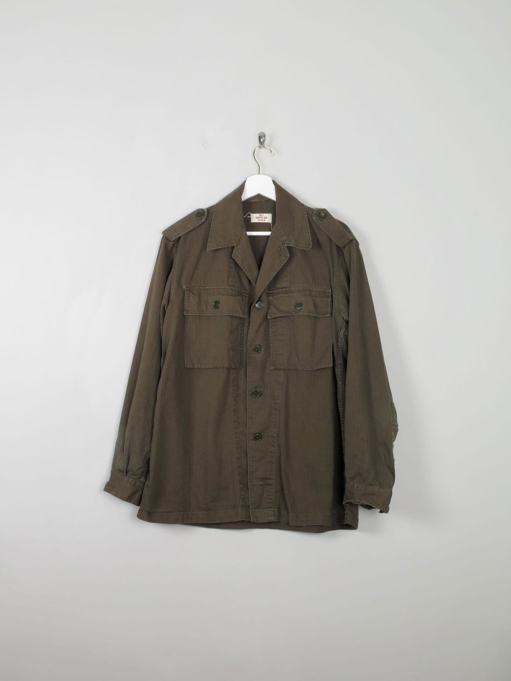 Men's Vintage Style Military Jacket L - The Harlequin