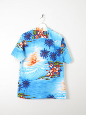 Men's Vintage Turquoise Hawaiian Shirt S/M - The Harlequin