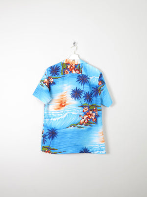 Men's Vintage Turquoise Hawaiian Shirt S/M - The Harlequin
