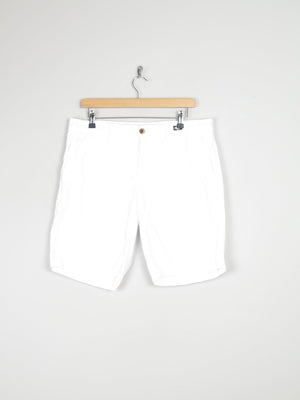 Men's Vintage White Cotton Tommy Hilfiger Shorts 34"W - The Harlequin