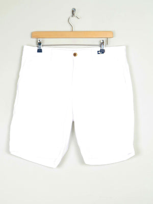 Men's Vintage White Cotton Tommy Hilfiger Shorts 34"W - The Harlequin