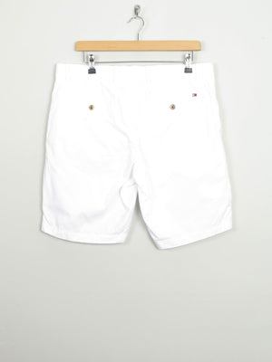 Men's Vintage White Cotton Tommy Hilfiger Shorts 34"W - The Harlequin