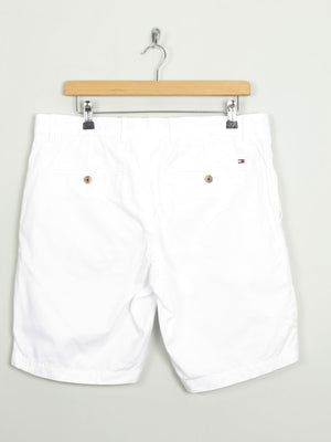 Men's Vintage White Cotton Tommy Hilfiger Shorts 34"W - The Harlequin