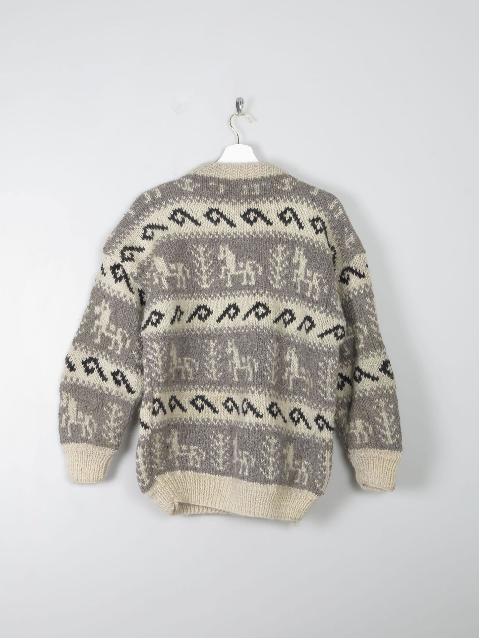 Men's Vintage Wool Printed Jumper M - The Harlequin