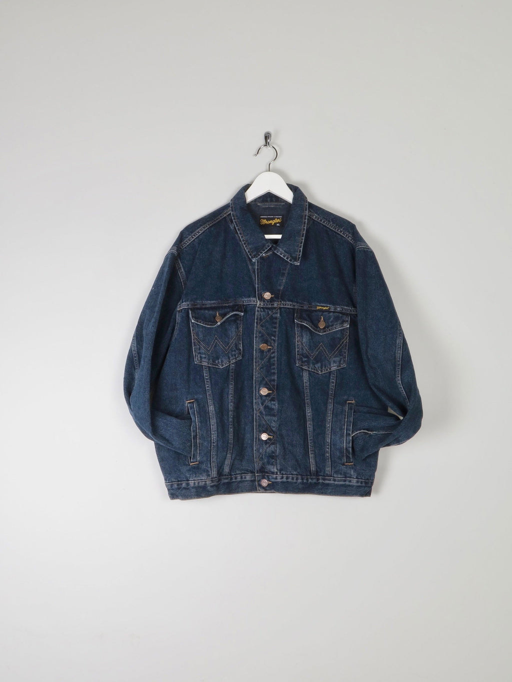 Men’s Vintage Wrangler Blue Oversized Denim Jacket L - The Harlequin