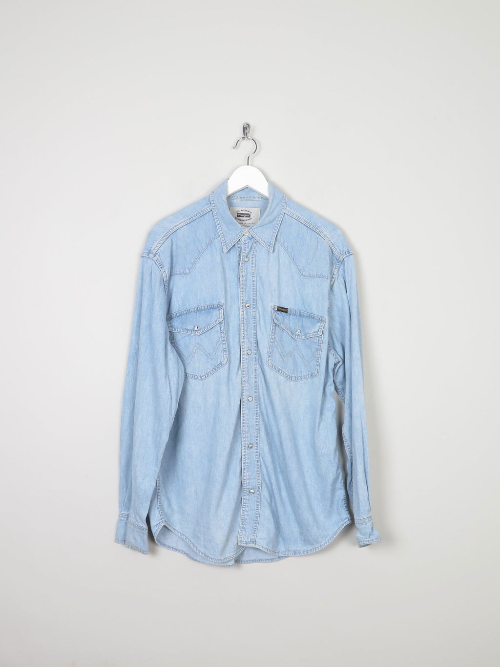 Men's Vintage Wrangler Denim Shirt Relaxed Fit M - The Harlequin