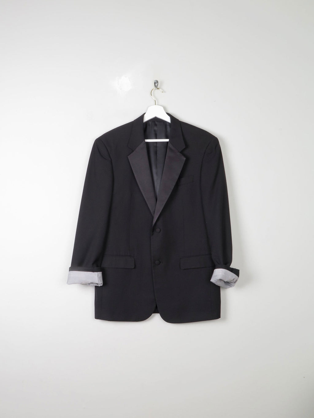 Mens Black Classic Vintage Dinner Jacket/Tuxedo Jacket 40"M - The Harlequin
