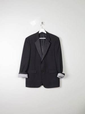 Mens Black Classic Vintage Dinner Jacket/Tuxedo Jacket 40"M - The Harlequin