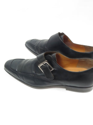 Mens Black Leather Kurt Geiger Shoes With Buckle 44 - The Harlequin