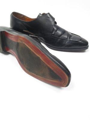 Mens Black Leather Kurt Geiger Shoes With Buckle 44 - The Harlequin