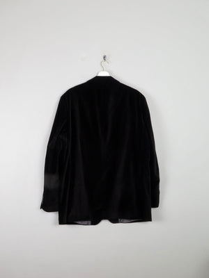Mens Black Vintage Velvet Pierre Cardin Jacket 46"L - The Harlequin
