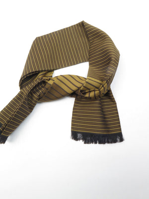 Mens Classic Vintage Green  Printed Cravat Style Scarf - The Harlequin