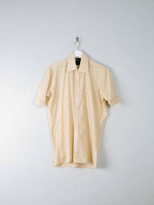 Mens Vintage 1970s Shirt Oatmeal S/M - The Harlequin