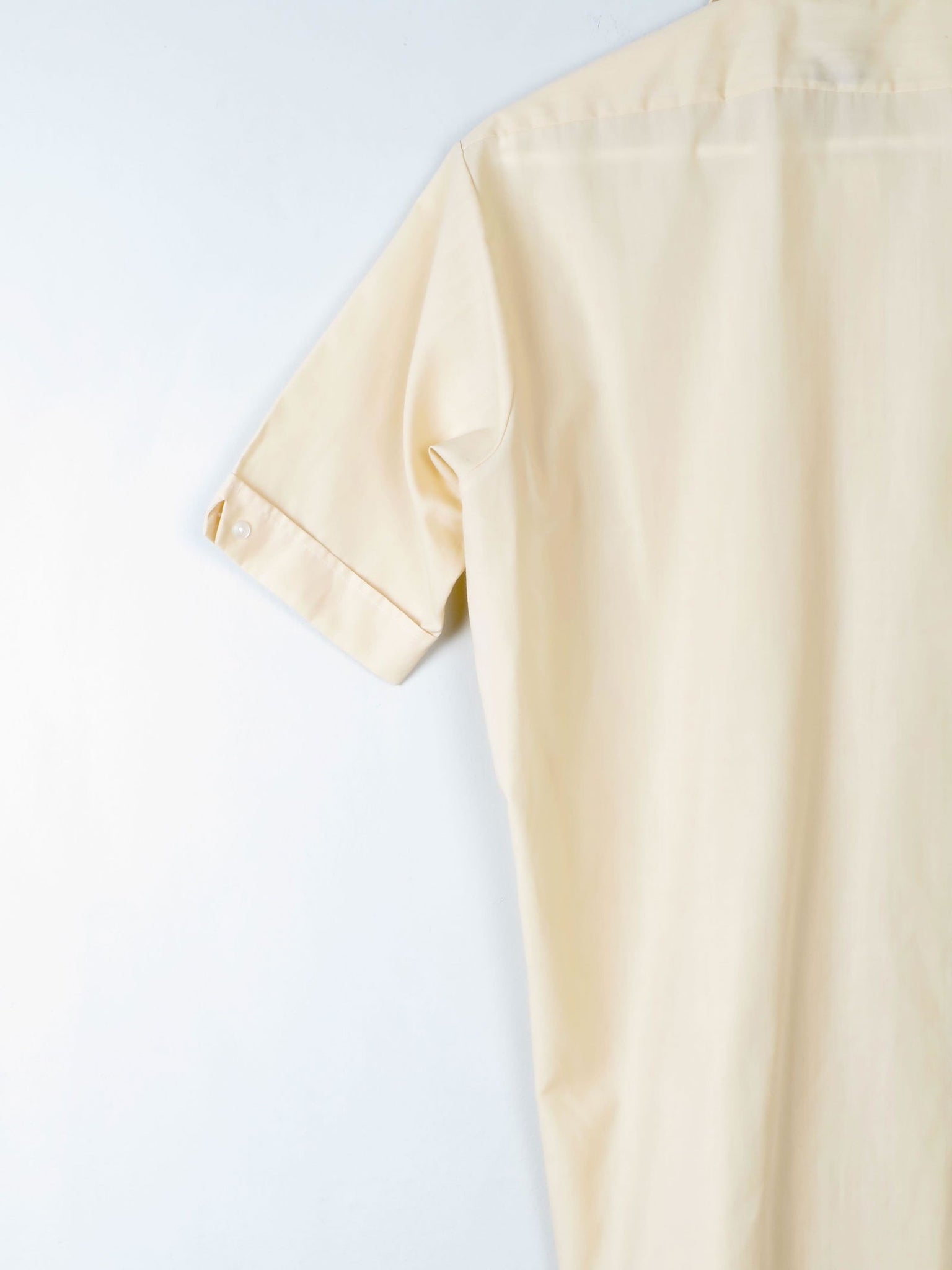Mens Vintage 1970s Shirt Oatmeal S/M - The Harlequin