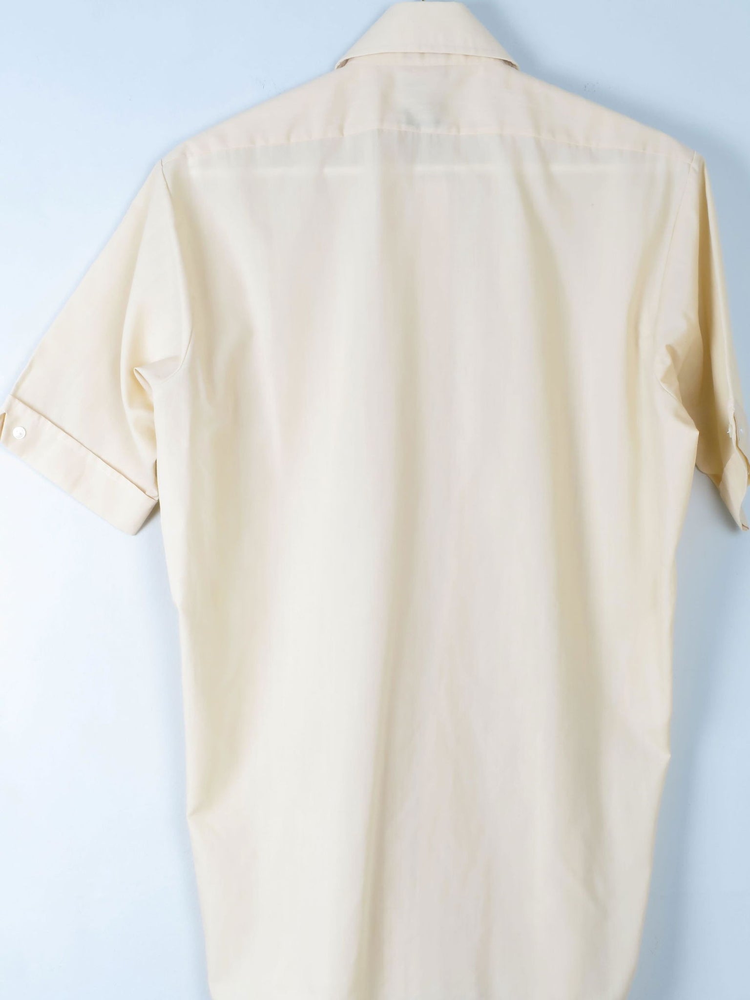 Mens Vintage 1970s Shirt Oatmeal S/M - The Harlequin
