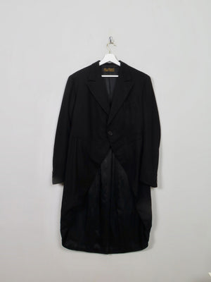 Mens Vintage Black Tails Coat 40 - The Harlequin