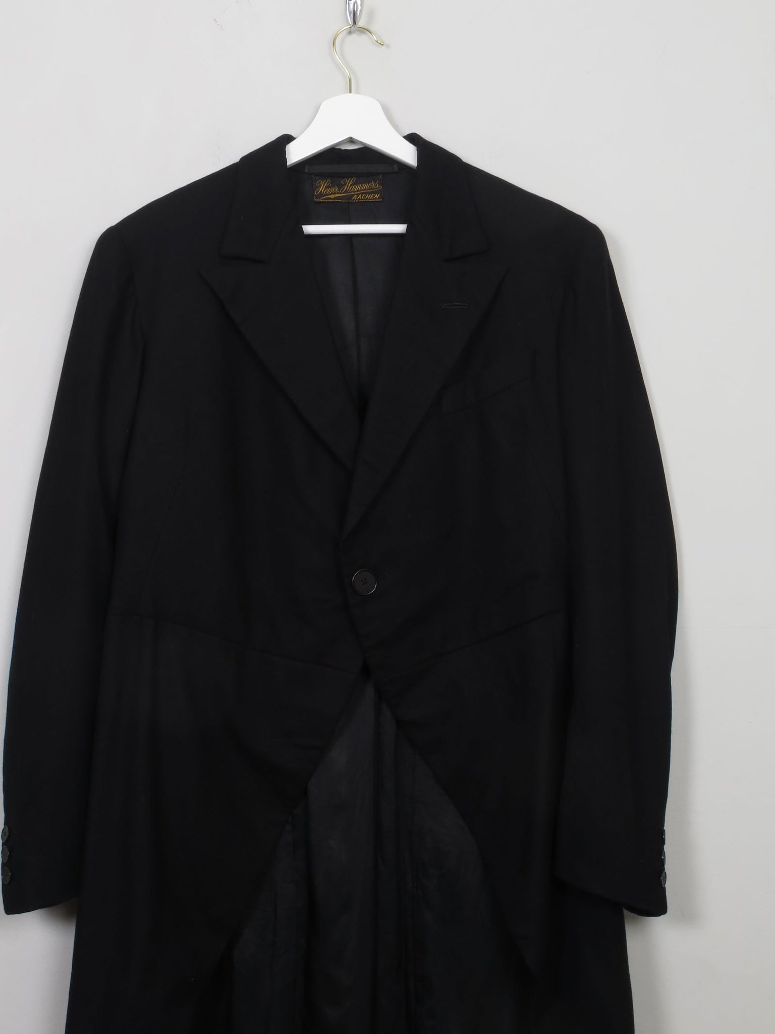 Mens Vintage Black Tails Coat 40 - The Harlequin