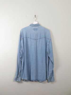 Mens Vintage Blue Denim Shirt L/XL - The Harlequin