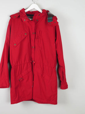 Mens Vintage Cherry Red Short Parka Jacket M/L Eddie Beaver - The Harlequin