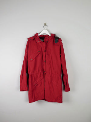 Mens Vintage Cherry Red Short Parka Jacket M/L Eddie Beaver - The Harlequin