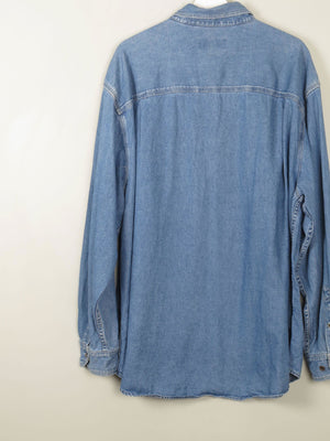 Mens Vintage Denim Shirt Route 66 XXL - The Harlequin