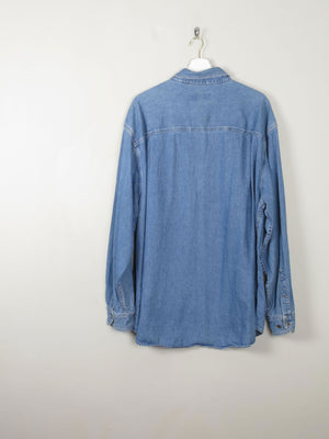 Mens Vintage Denim Shirt Route 66 XXL - The Harlequin