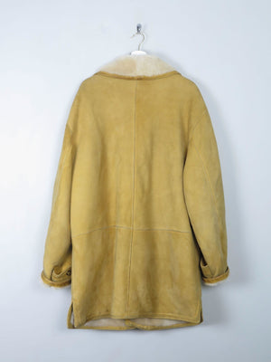Mens Vintage Mustard Shearling Sheepskin L/XL - The Harlequin