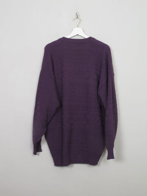 Mens Vintage Purple Cardigan L/XL - The Harlequin